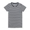 4025 BASIC STRIPE TEE - NAVY/WHITE