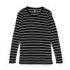 4027 FINE STRIPE LONG SLEEVE - BLACK/WHITE