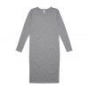 4033 MIKA LONG SLEEVE DRESS - GREY MARLE