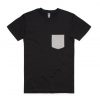 5010 STAPLE POCKET TEE - BLACK/GREY MARLE