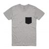 5010 STAPLE POCKET TEE - GREY MARLE/BLACK