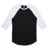 5012 RAGLAN TEE - BLACK/WHITE