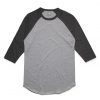 5012 RAGLAN TEE - GREY MARLE/ASPHALT MARLE