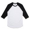 5012 RAGLAN TEE - WHITE/BLACK