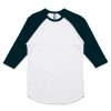 5012 RAGLAN TEE - WHITE/NAVY