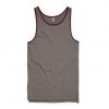 5014 TYPO CONTRAST SINGLET - STEEL MARLE/BURGUNDY