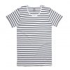 5024 WIRE STRIPE TEE - WHITE/NAVY