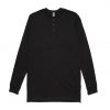 5041 HENLEY LONG SLEEVE TEE - BLACK