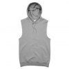 5209 STENCIL VEST HOOD - GREY MARLE