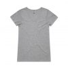 4010 BEVEL V-NECK TEE - GREY MARLE