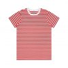 4037 MAPLE STRIPE TEE - WHITE/RED