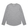 4055 CURVE LONG SLEEVE TEE - GREY MARLE