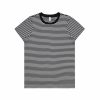 4060 WOMENS BOWERY STRIPE TEE - BLACK/NATURAL