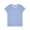 4060 WOMENS BOWERY STRIPE TEE - NATURAL/MID BLUE