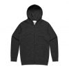 5124 FLECK ZIP HOOD - BLACK FLECK