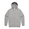 5124 FLECK ZIP HOOD - GREY FLECK